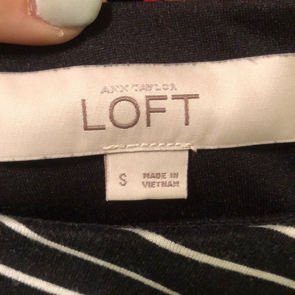 B&W Striped LOFT dress - Picture 3 of 3